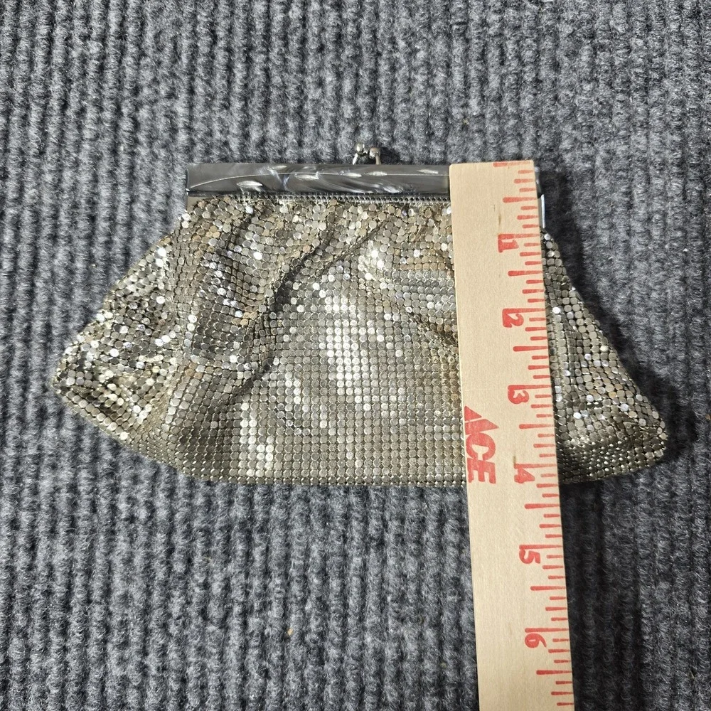 Vintage Whiting & Davis Silver Mesh Evening Clutch Bag